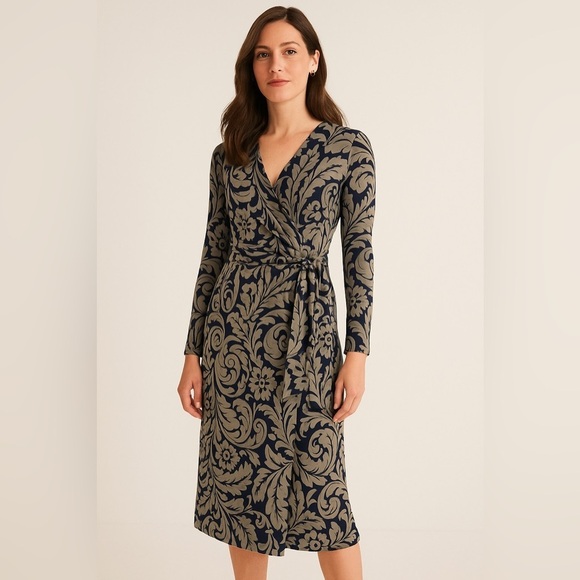 Boden Henrietta Faux Wrap Day Dress - Picture 1 of 8